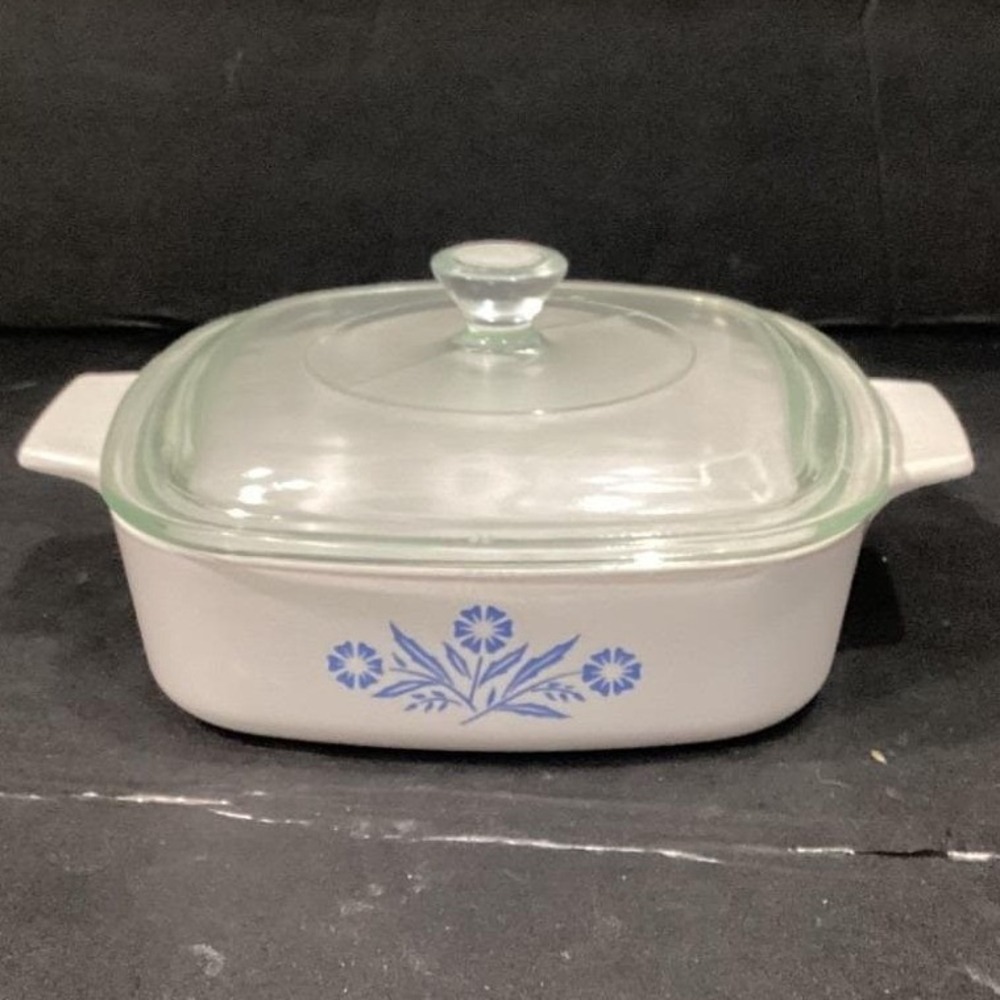 Vintage Corning Ware Blue Cornflower 1 Qt Casserole Dish with Lid P-7-C